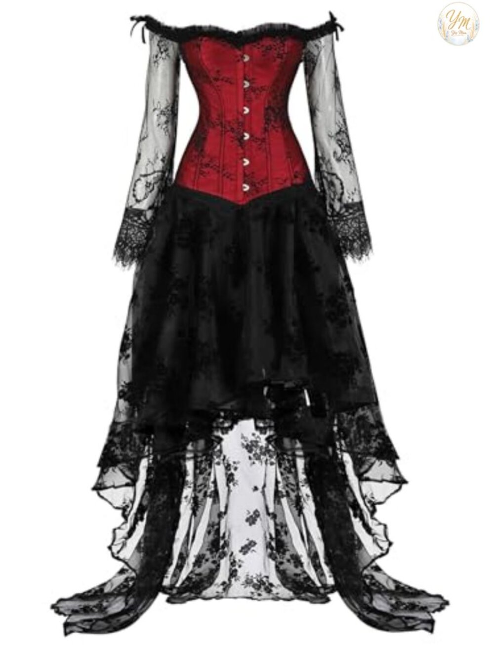 Women's Lace Up Corset Top Bustier Renaissance Victorian Costume